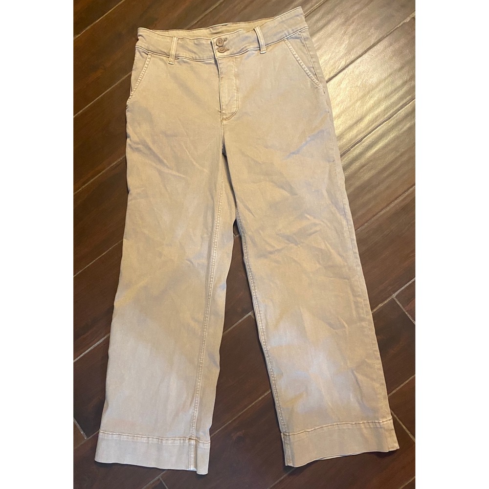 KUT From The Kloth Women Size 6 Tan Cropped Wide Leg Pants travel office